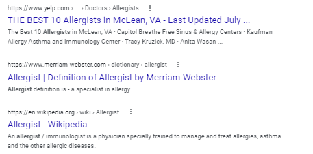 definition search results
